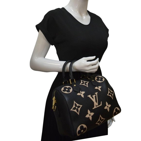 LOUIS VUITTON  Speedy 25 Bandouliere Monogram Empreinte Leather Crossbody Bag - Picture 2 of 13